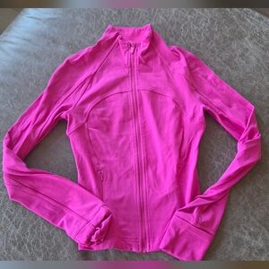 lululemon athletica Vibrant Pink Full-Zip Bomber Jacket
